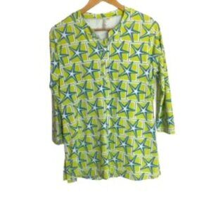 LuLu B Starfish Print Pullover Top Small